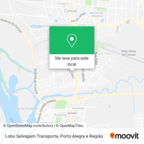Lobo Selvagem Transporte mapa