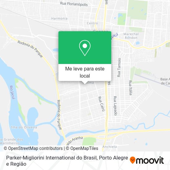 Parker-Migliorini International do Brasil mapa