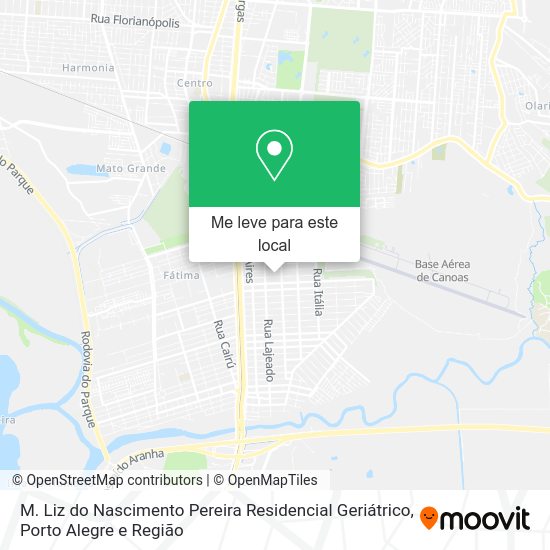 M. Liz do Nascimento Pereira Residencial Geriátrico mapa