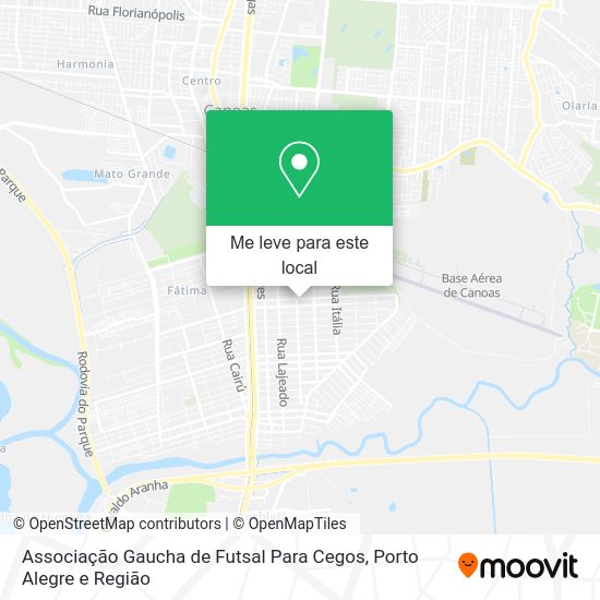 Associação Gaucha de Futsal Para Cegos mapa