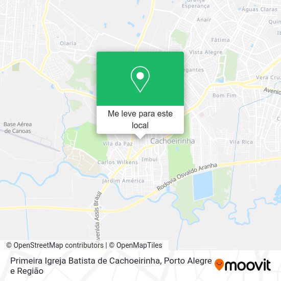 Primeira Igreja Batista de Cachoeirinha mapa
