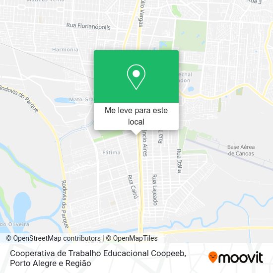 Cooperativa de Trabalho Educacional Coopeeb mapa