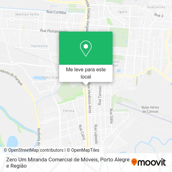 Zero Um Miranda Comercial de Móveis mapa