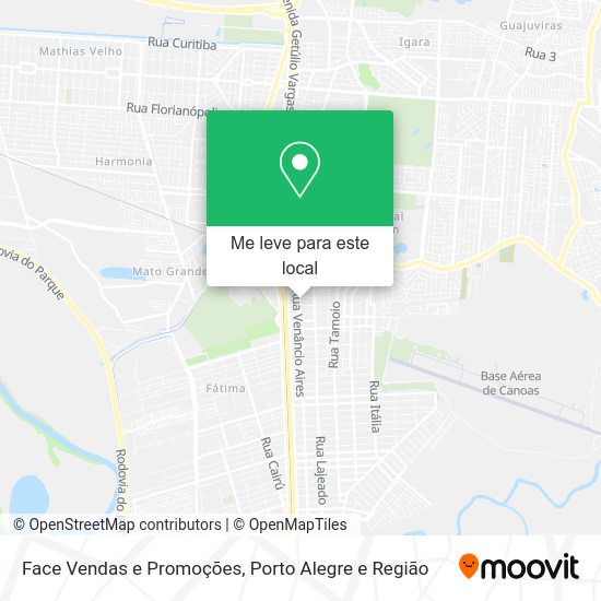 Face Vendas e Promoções mapa