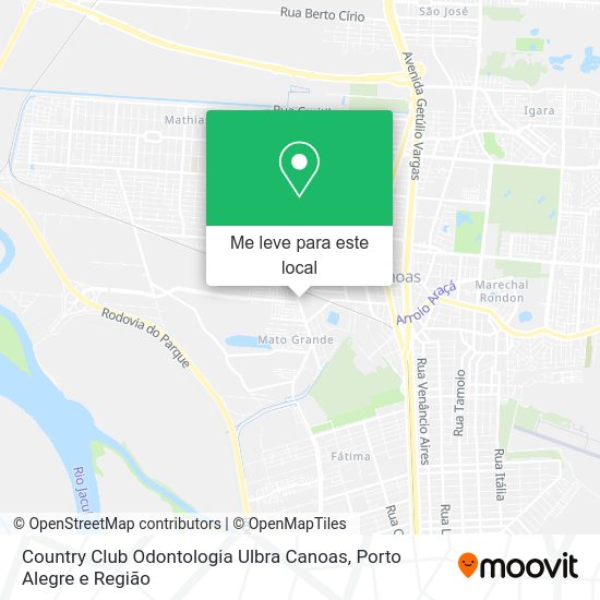 Country Club Odontologia Ulbra Canoas mapa
