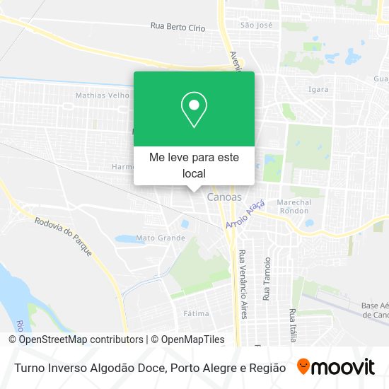 Turno Inverso Algodão Doce mapa