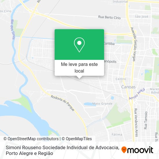 Simoni Rouseno Sociedade Individual de Advocacia mapa