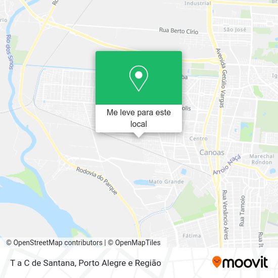 T a C de Santana mapa