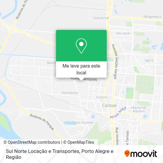 Sul Norte Locação e Transportes mapa