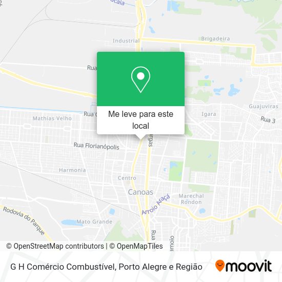 G H Comércio Combustível mapa