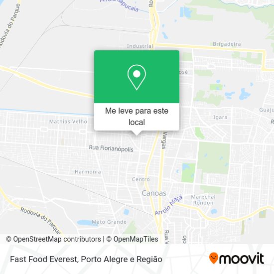 Fast Food Everest mapa