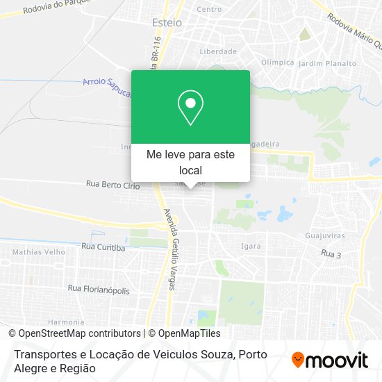 Transportes e Locação de Veiculos Souza mapa