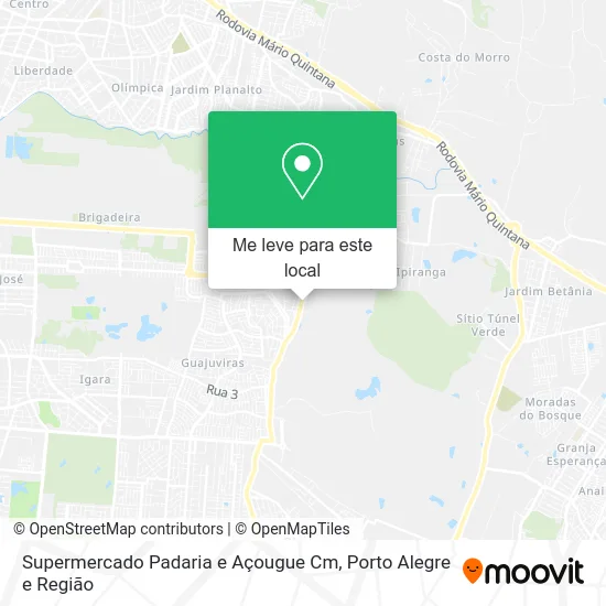 Supermercado Padaria e Açougue Cm mapa