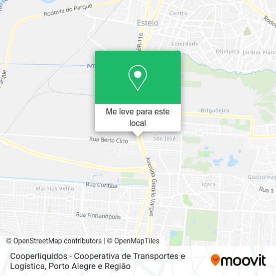 Cooperliquidos - Cooperativa de Transportes e Logística mapa