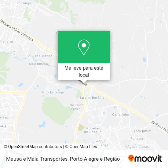 Mausa e Maia Transportes mapa