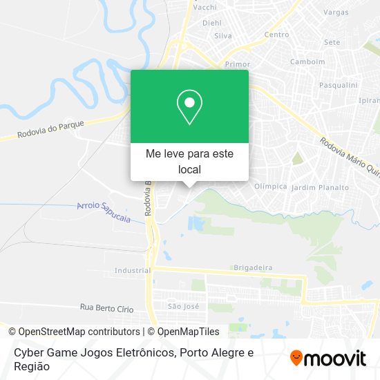 Cyber Game Jogos Eletrônicos mapa