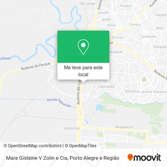 Mara Gislaine V Zolin e Cia mapa