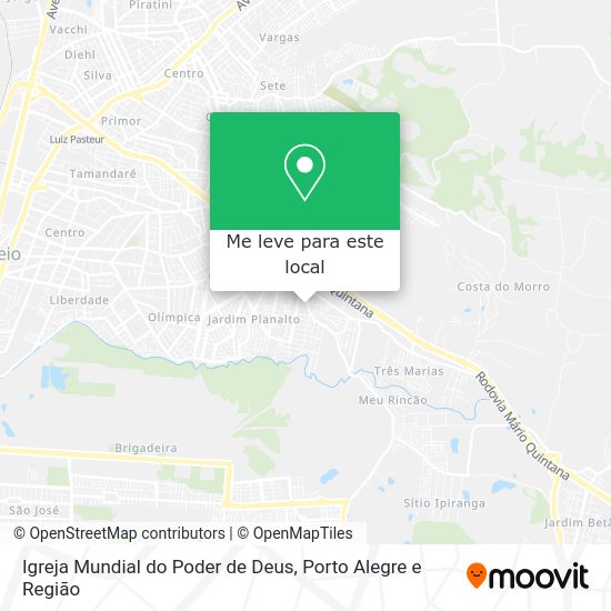 Igreja Mundial do Poder de Deus mapa