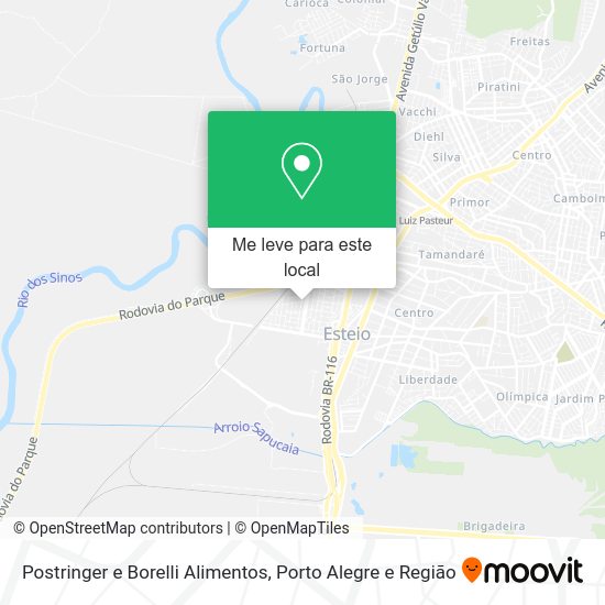 Postringer e Borelli Alimentos mapa
