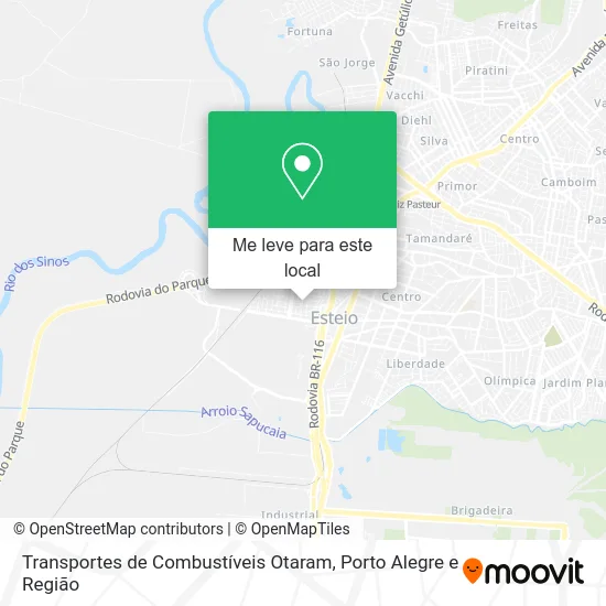 Transportes de Combustíveis Otaram mapa