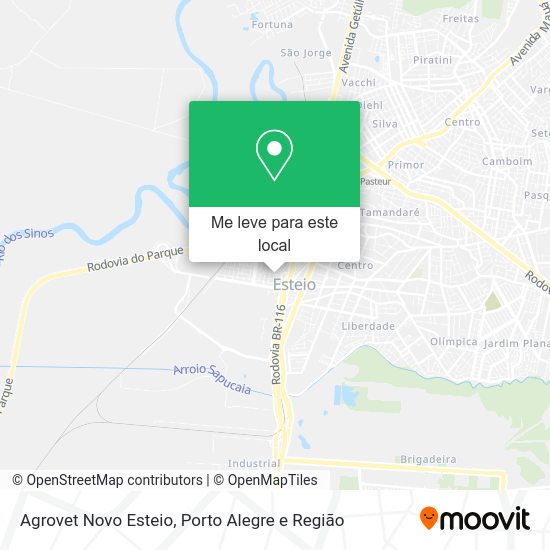 Agrovet Novo Esteio mapa