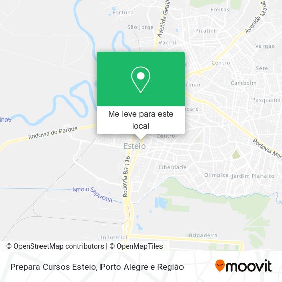 Prepara Cursos Esteio mapa