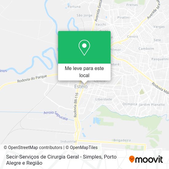 Secir-Serviços de Cirurgia Geral - Simples mapa