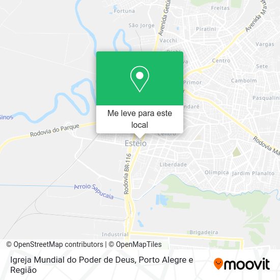 Igreja Mundial do Poder de Deus mapa