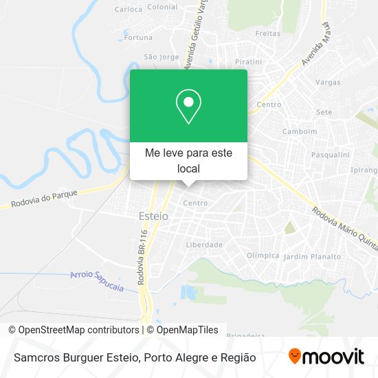 Samcros Burguer Esteio mapa