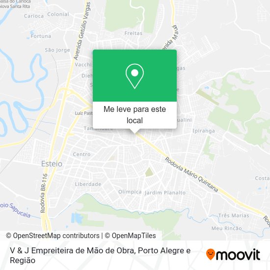 V & J Empreiteira de Mão de Obra mapa