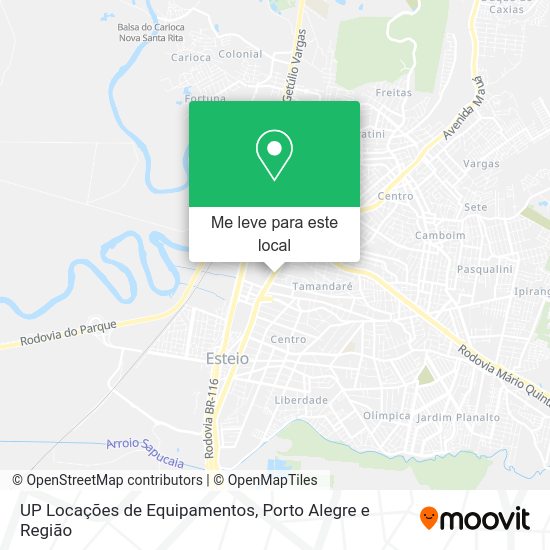 UP Locações de Equipamentos mapa