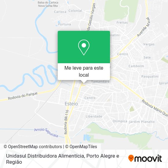 Unidasul Distribuidora Alimentícia mapa