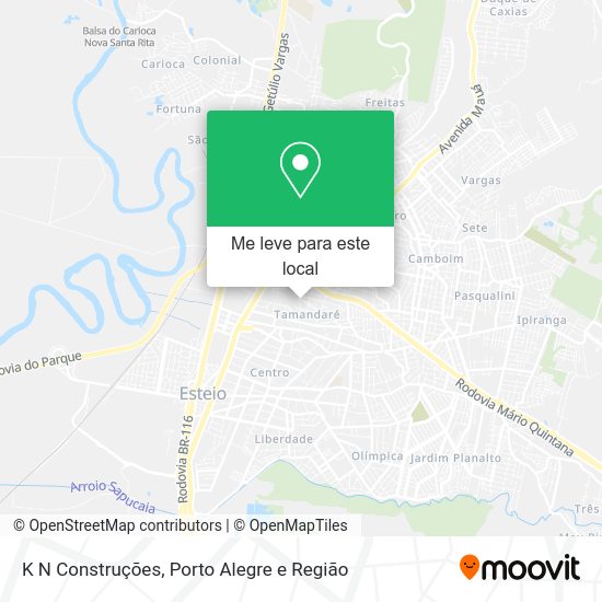 K N Construções mapa