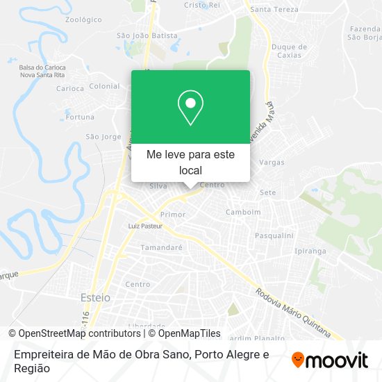Empreiteira de Mão de Obra Sano mapa
