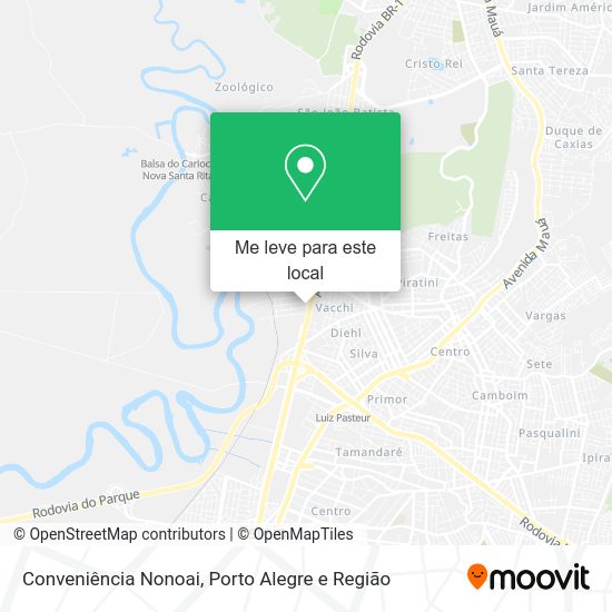 Conveniência Nonoai mapa
