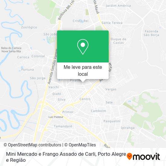Mini Mercado e Frango Assado de Carli mapa