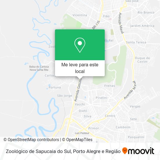 Zoológico de Sapucaia do Sul mapa