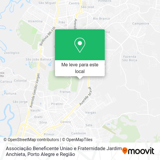 Associação Beneficente Uniao e Fraternidade Jardim Anchieta mapa