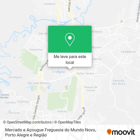 Mercado e Açougue Freguesia do Mundo Novo mapa