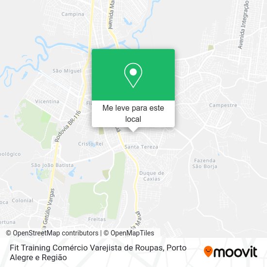 Fit Training Comércio Varejista de Roupas mapa