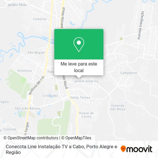 Coneccta Line Instalação TV a Cabo mapa