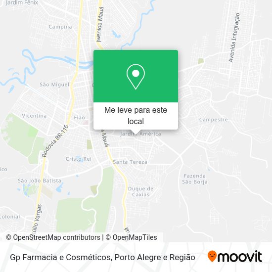 Gp Farmacia e Cosméticos mapa