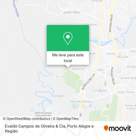 Evaldo Campos de Oliveira & Cia mapa