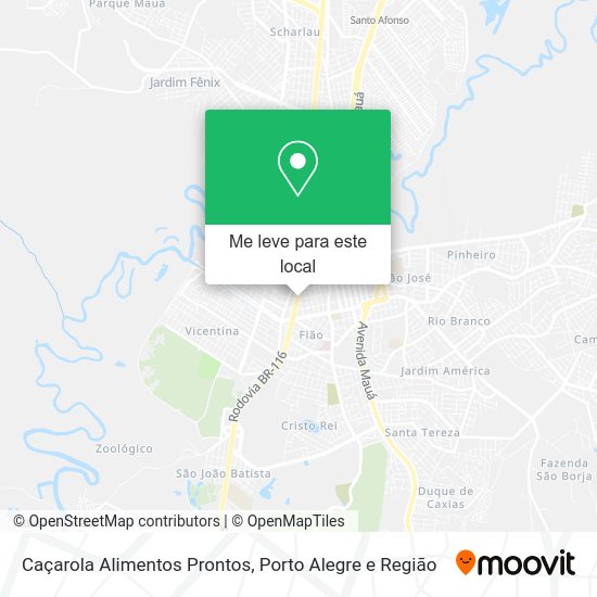 Caçarola Alimentos Prontos mapa