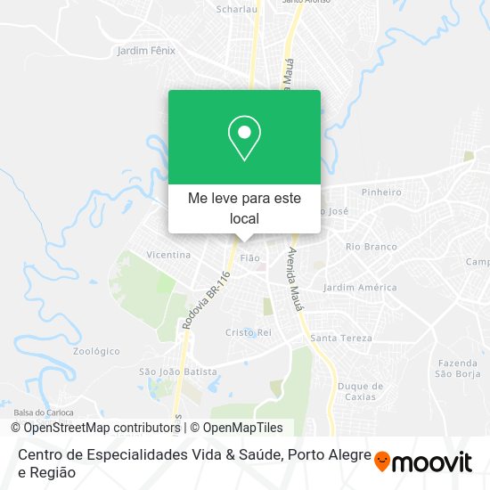 Centro de Especialidades Vida & Saúde mapa