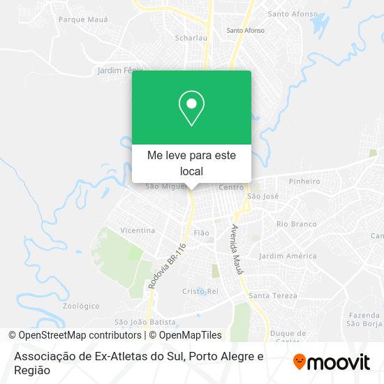 Associação de Ex-Atletas do Sul mapa
