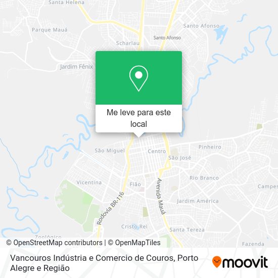 Vancouros Indústria e Comercio de Couros mapa