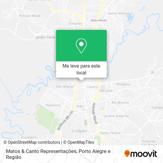 Matos & Canto Representações mapa