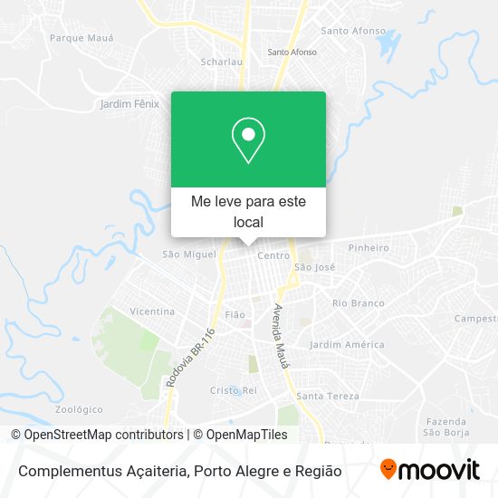 Complementus Açaiteria mapa