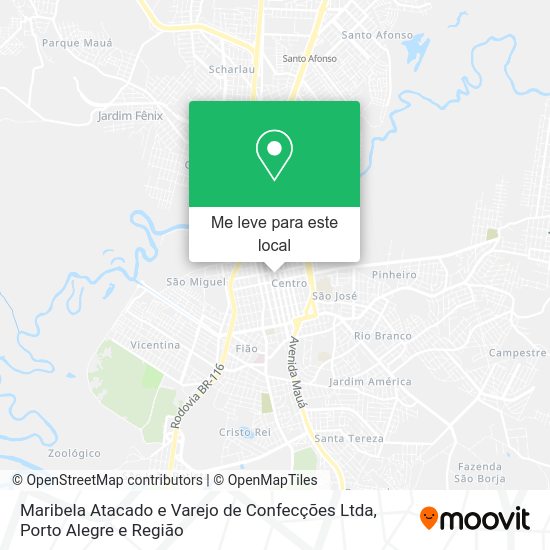 Maribela Atacado e Varejo de Confecções Ltda mapa